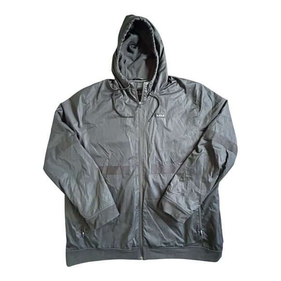 Nike Full Zip Hoodie Men’s XXL Jacket Lebron James Basketball Taped Woven Black - Picture 2 of 7